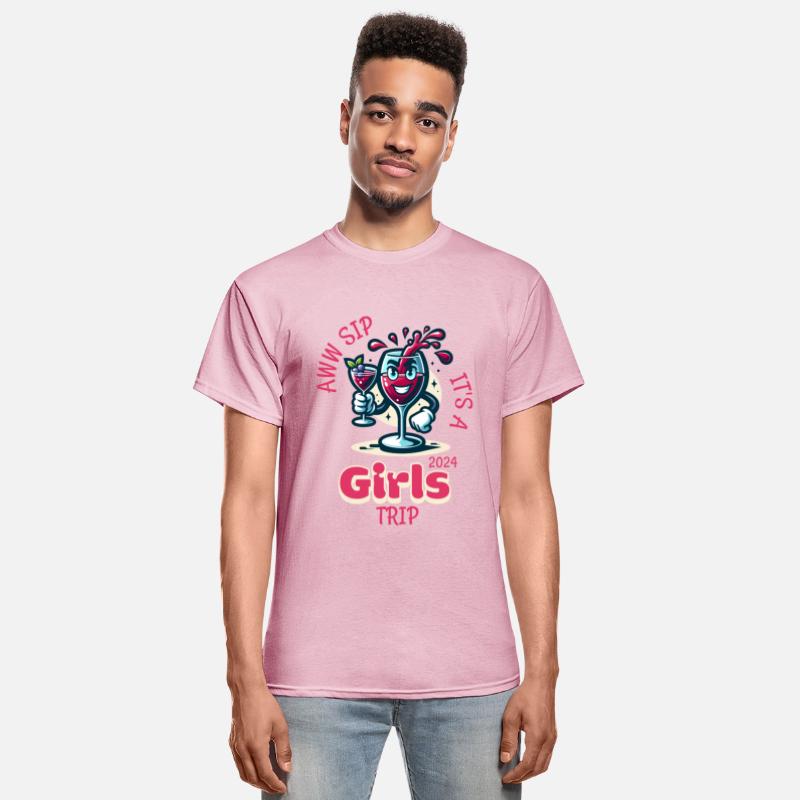Girls Trip 2024 T-Shirt, Aww Sip It's A Girls Trip