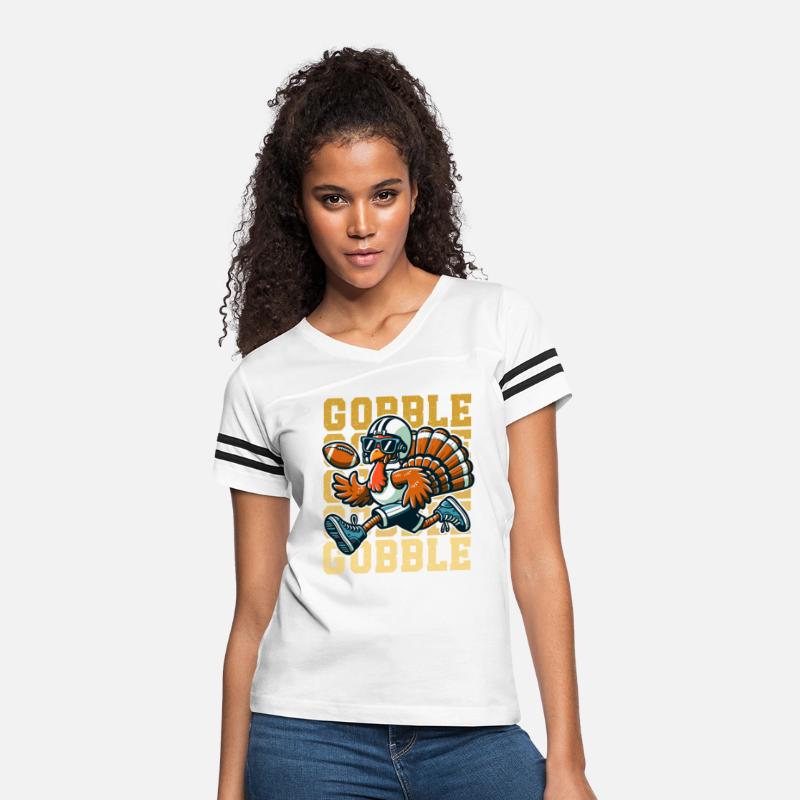 Gobble Turkey Boy Football Thanksgiving