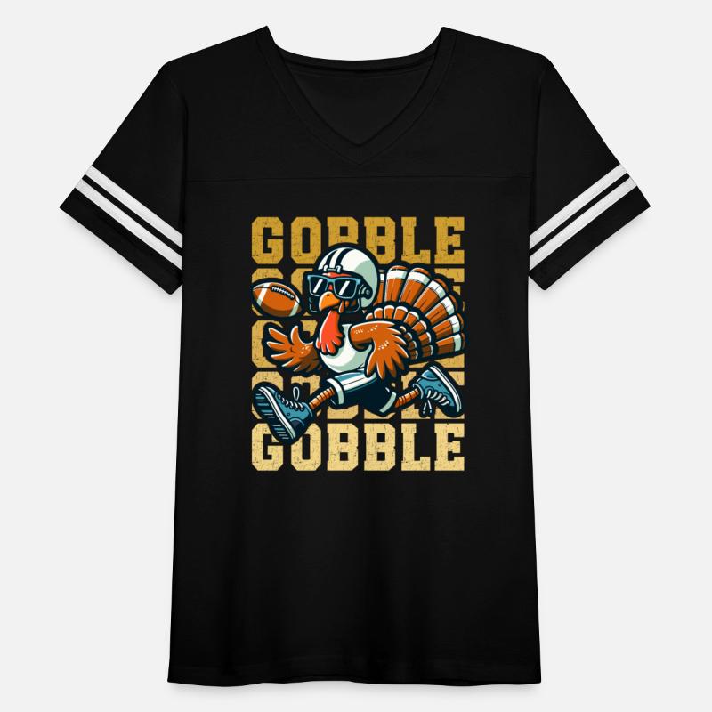 Gobble Turkey Boy Football Thanksgiving