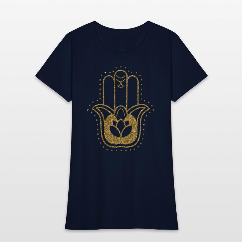 Gold Hamsa Lotus Hand