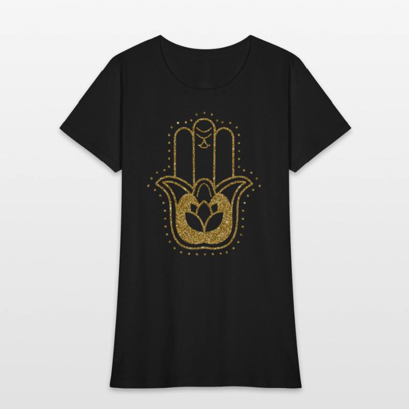 Gold Hamsa Lotus Hand