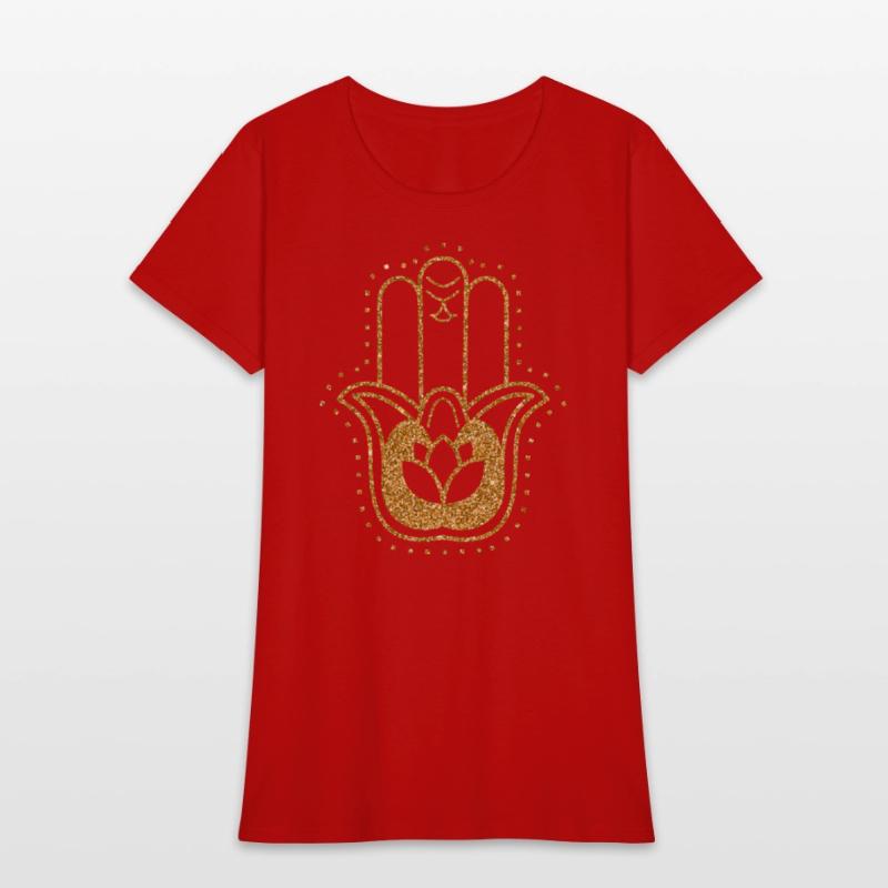 Gold Hamsa Lotus Hand