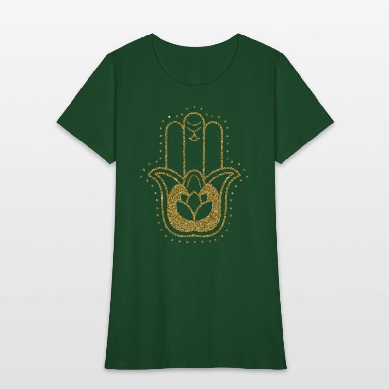 Gold Hamsa Lotus Hand