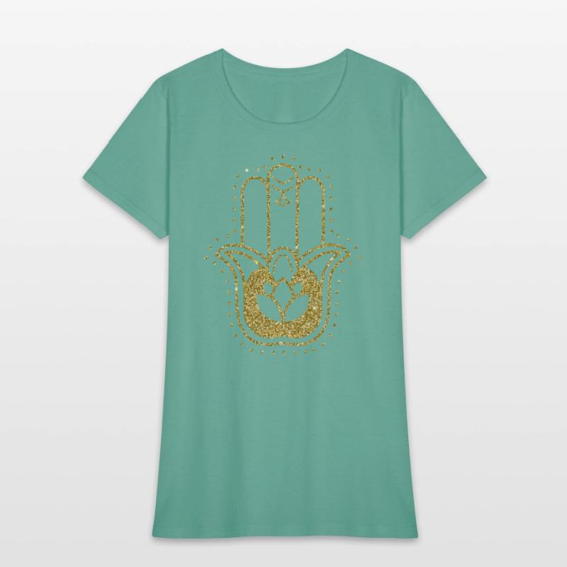 Gold Hamsa Lotus Hand