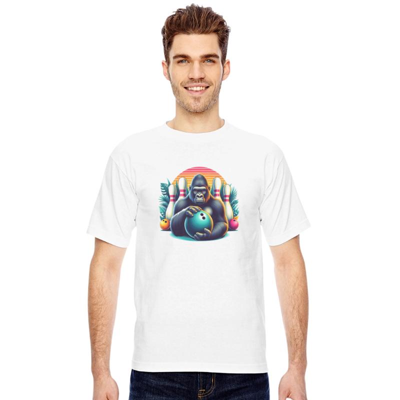 Gorilla Playing Bowling Animal Sports Lovers