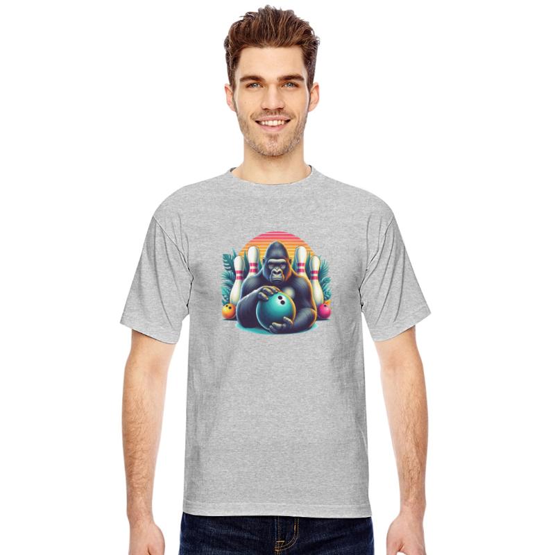 Gorilla Playing Bowling Animal Sports Lovers