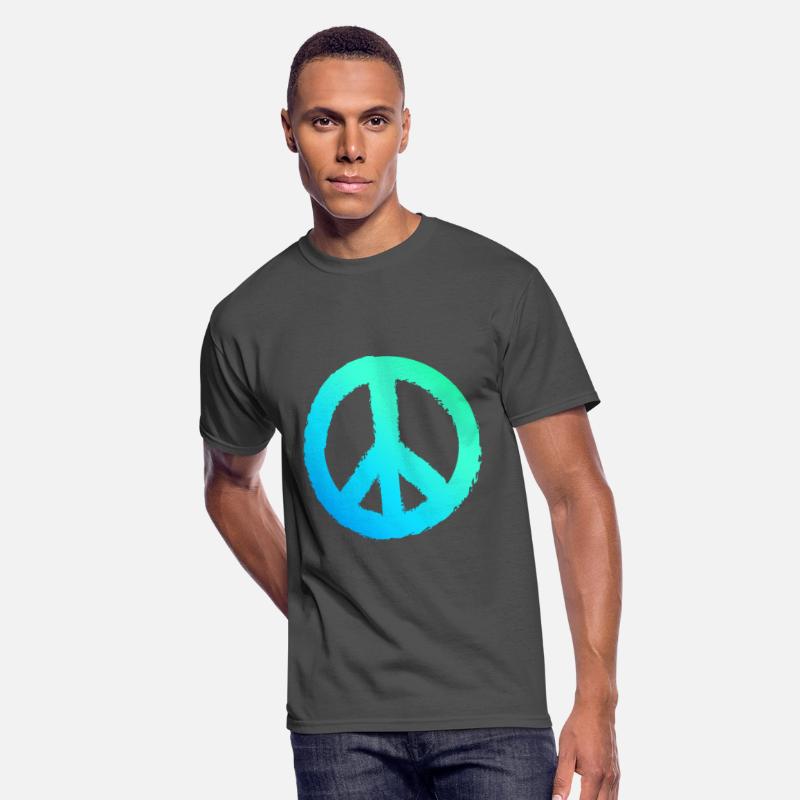 Gradient Peace Symbol Men Peace Sign