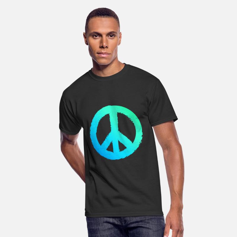 Gradient Peace Symbol Men Peace Sign