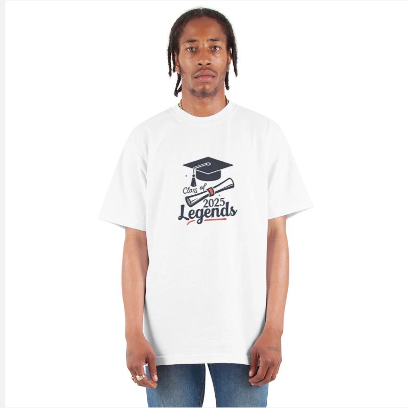Graduation Cap Class of 2025 Legends T-Shirt Desig