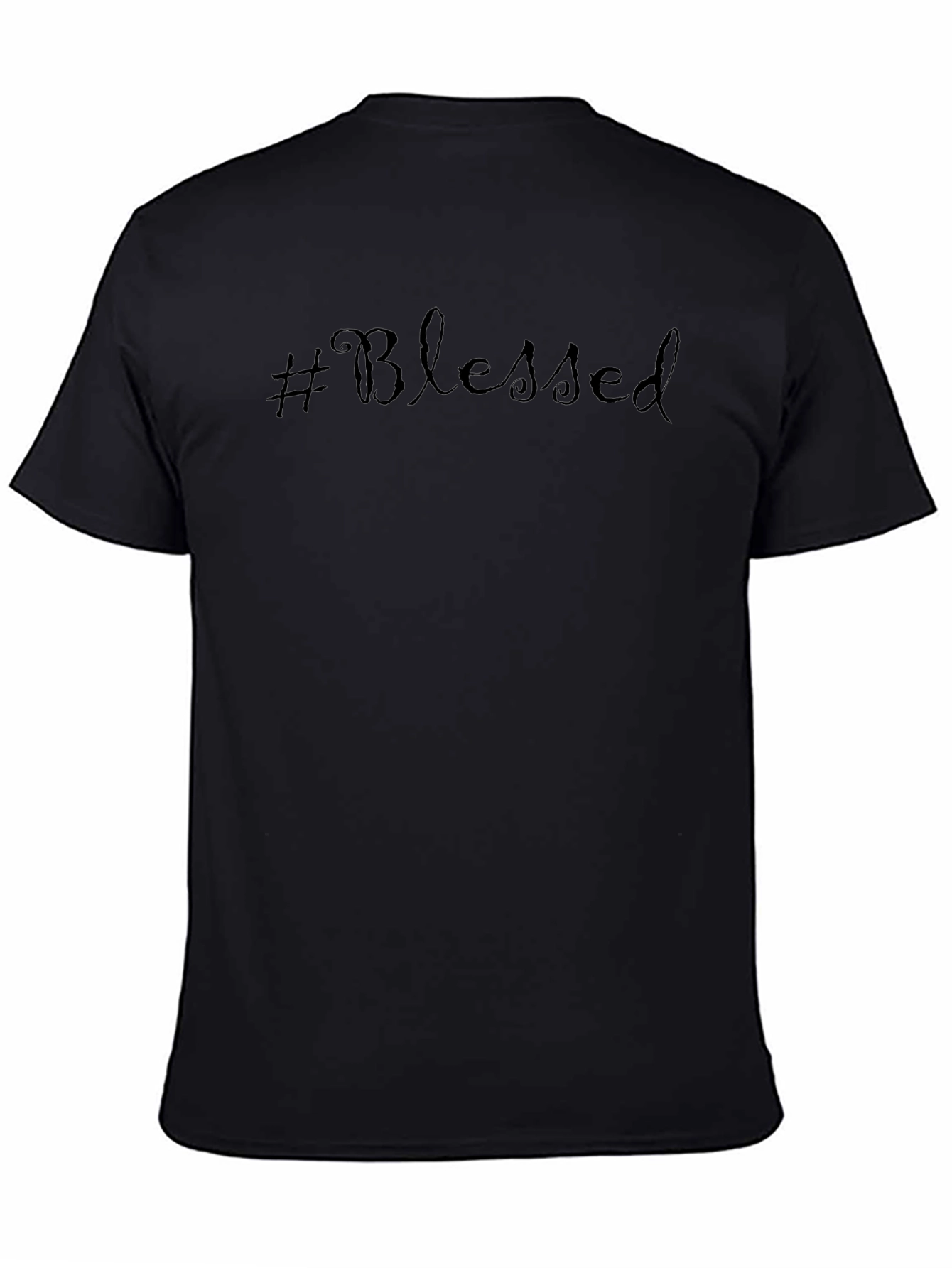 #Blessed Black Graphic Tee - Stylish Comfort